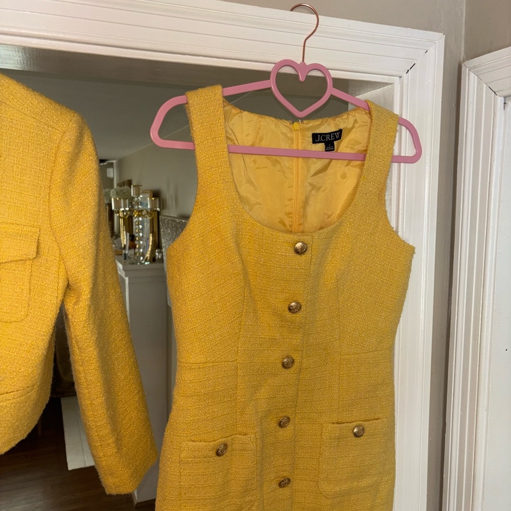 NWT J. Crew Yellow Dress & Jacket Set - Picture 8 of 17